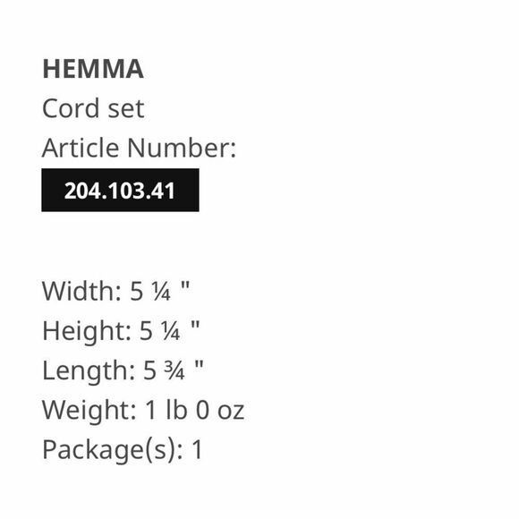 IKEA Hemma light cord set. - Picture 3 of 6